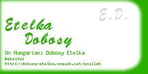 etelka dobosy business card